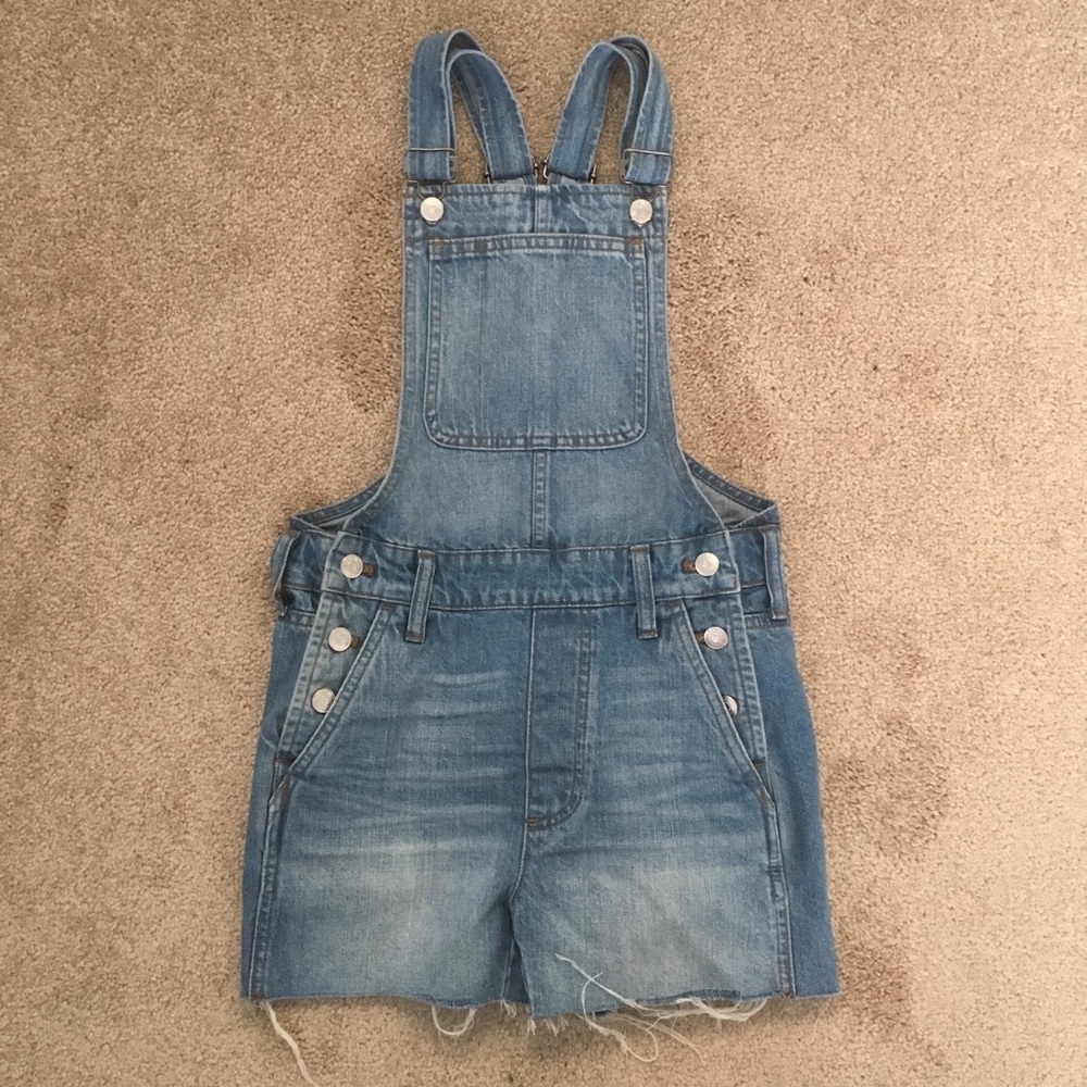 NWOT Madewell Denim Overall Shorts